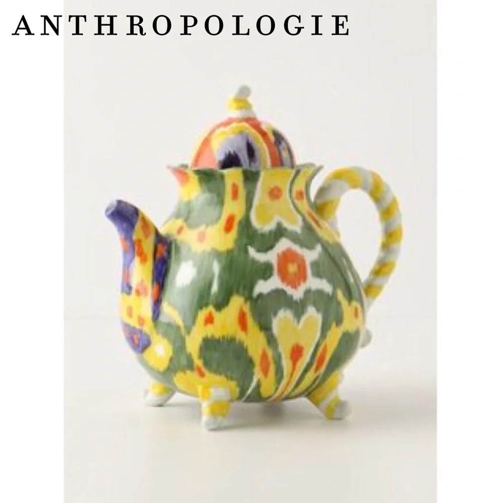 Anthropologie Magic Ikat Tea Pot